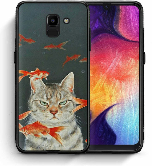 Smartfits Cat Goldfish Backcover Kunststoff Mehrfarbig (Galaxy J6)