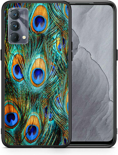 Smartfits Real Peacock Feathers Заден Калъф Пластмасов Зелен (Realme GT Master)