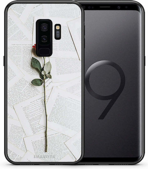 Smartfits Rose Umschlag Rückseite Silikon Weiß (Galaxy S9+) A00_SM1-SA-S9PLUS_REDROSE_RO1