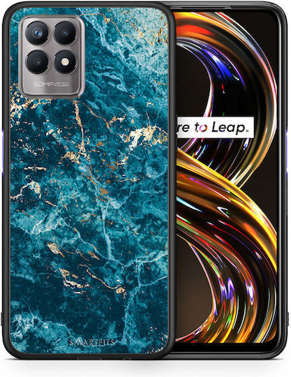 Smartfits Umschlag Rückseite Kunststoff Blau (Realme 8i)