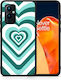 Smartfits Hearts Back Cover Σιλικόνης Πράσινο (OnePlus 9)