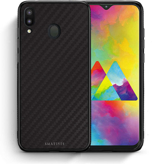 Smartfits Carbon Back Cover Plastic / Silicone Black (Galaxy M20)