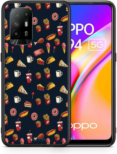 Smartfits Random Hungry Back Cover aus Kunststoff/Silikon, Mehrfarbig (Oppo A94)
