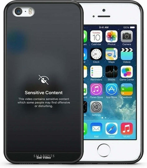 Smartfits Sensitive Content Back Cover Πλαστικό Μαύρο (iPhone 5/5s/SE)