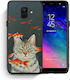 Smartfits Cat Goldfish Заден Калъф Пластмаса Многоцветен (Galaxy A6 2018)