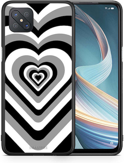 Smartfits Hearts Back Cover Plastic / Silicon Multicolor (Oppo Reno4 Z) A00_SM1-OP-RENO4Z5G_BLACKHEARTS_RO1