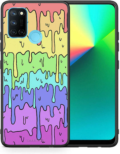 Smartfits Melting Rainbow Back Cover Silicon Multicolor (Realme 7i)