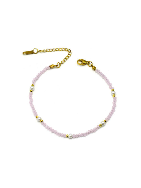 Poco Loco Bracelet Anklet made of Steel Gold Plated