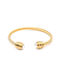 Awear Bracelet Handcuffs made of Steel Gold Plated with Zircon