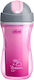Chicco Παιδικό Ποτηράκι Sport από Σιλικόνη Ροζ 266ml για 14m+