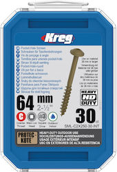 Kreg Βίδα Τετράγωνη με Μήκος 64mm 30τμχ Kreg Βίδα Τετράγωνη με Μήκος 64mm 30τμχ