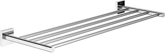 Roca Cubica Bathroom Shelf Unit Wall-Mounted with Screws 20x4.5cm Silver