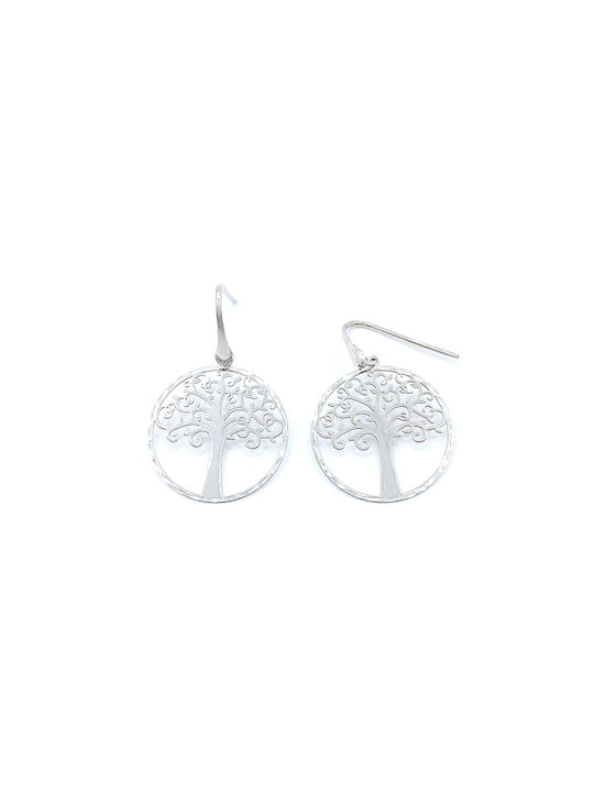 PS Silver Earrings Pendants from Silver with Diamond