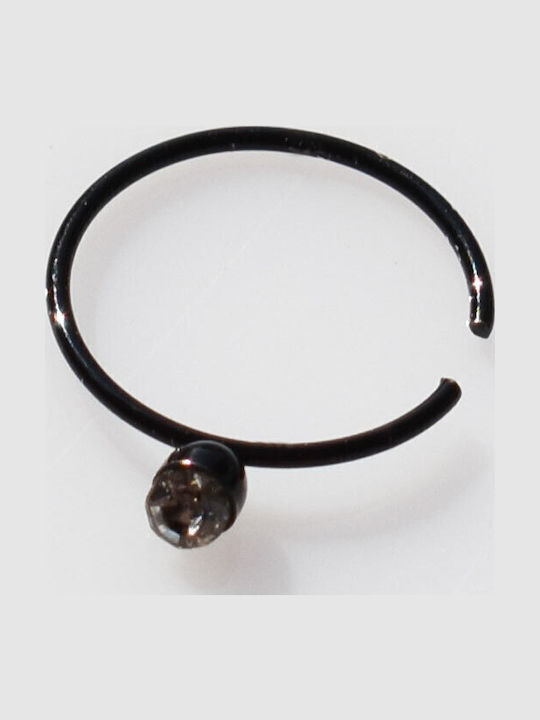 Bizoutaki Nasenpiercing aus Stahl 10mm Schwarzes