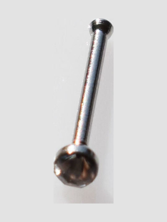 Bizoutaki Nasenpiercing aus Stahl Silber / Braun