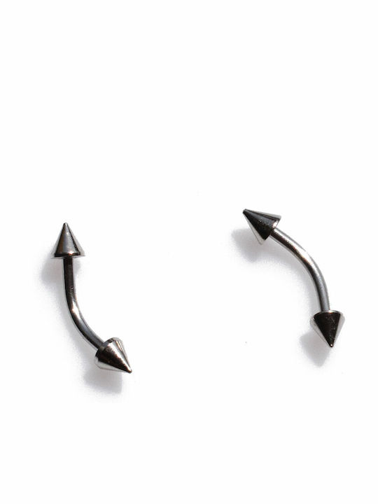 Bizoutaki Piercing-Ohrring aus Silberstahl