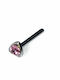 Bizoutaki Nasenpiercing aus Stahl Silber / Rosa