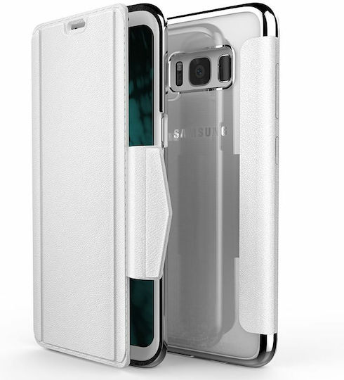 X-Doria Engage Folio Brieftasche Synthetisches Leder Weiß (Galaxy S8+)