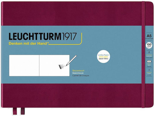 Leuchtturm1917 Notebook A5 with Blank Pages and Elastic Blue