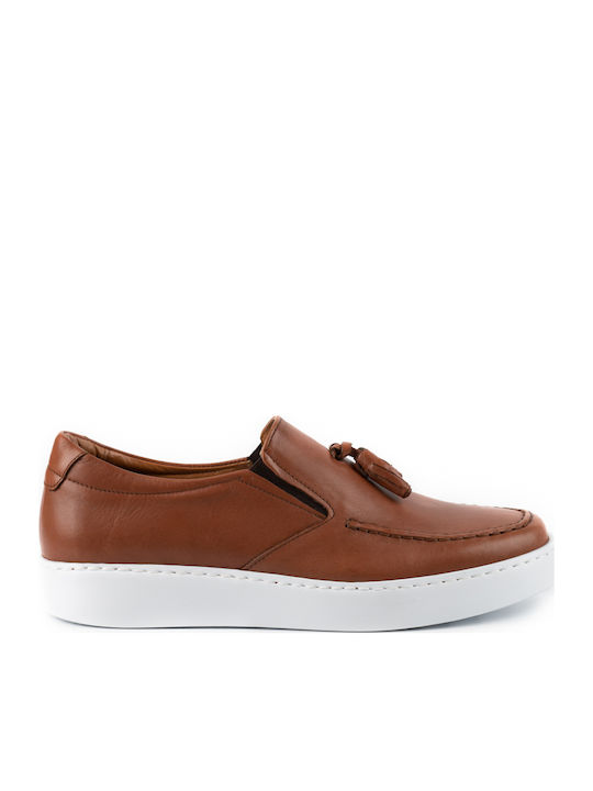 Antonio Shoes Leder Herren Mokassins in Tabac B...