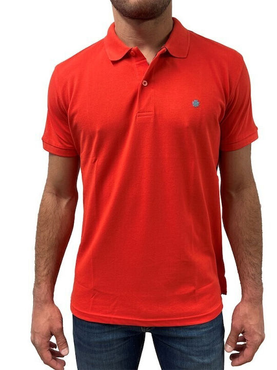 Dors Men's Short Sleeve Blouse Polo Orange