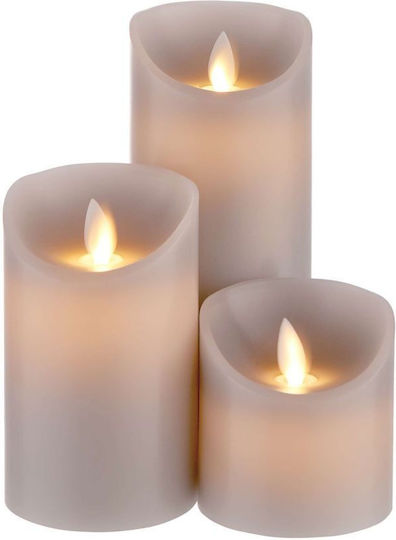 Butlers Dekorative Lampe Wachs-Politur Gray 3Stück