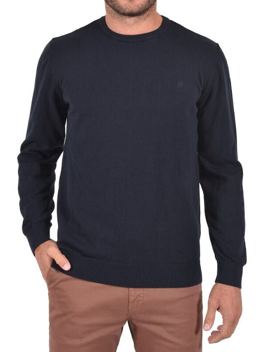 Dors Herren Langarm-Pullover Blau