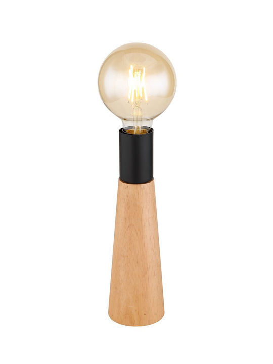 Globo Lighting Kira Tischlampe Dekorative Lampe mit Fassung für Lampe E27 Dunkelbraun