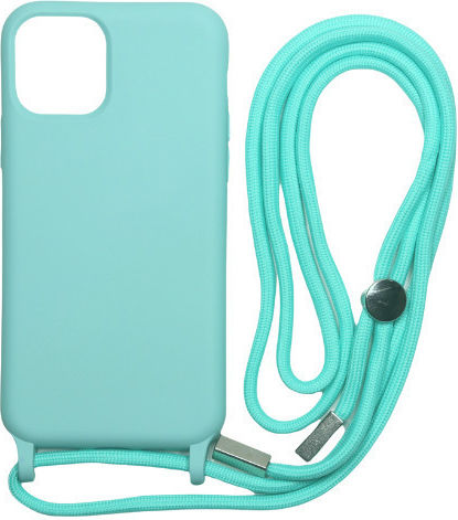 Technovo Lace Back Cover Σιλικόνης με Λουράκι Πράσινο (iPhone 14 Pro Max)