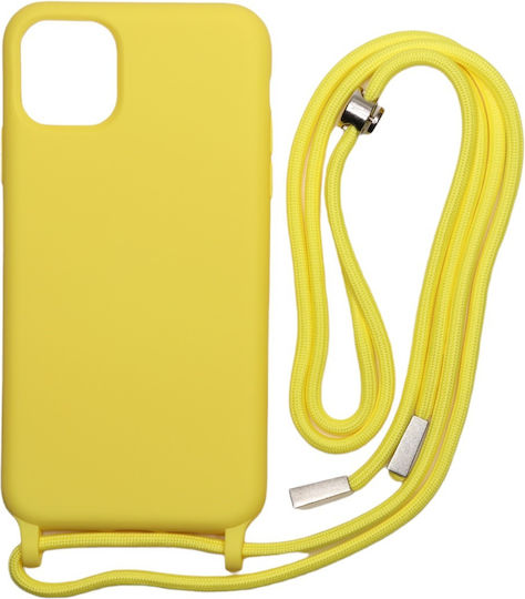 Technovo Lace Back Cover Silicone with Strap Yellow (iPhone SE 2022/2020)