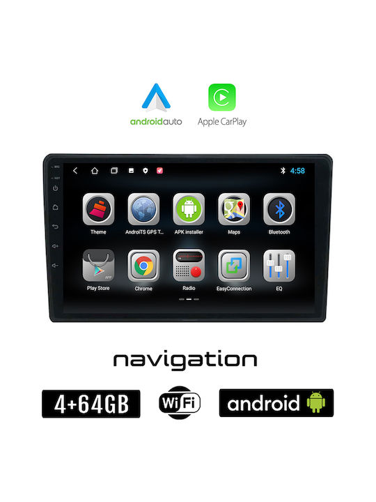 Booma Автомобилна Аудио Система (Блутут/USB/WiFi/GPS/Apple-Carplay/Android-Auto) с Тъчскрийн 9"