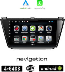 Booma Car-Audiosystem für Volkswagen Tiguan 2016> (Bluetooth/USB/WiFi/GPS/Apple-Carplay/Android-Auto) mit Touchscreen 10"