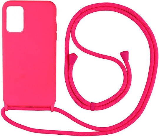 Technovo Lace Back Cover Σιλικόνης με Λουράκι Κόκκινο (iPhone X / Xs)
