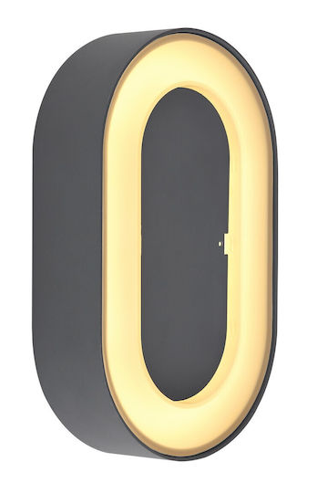 Globo Lighting Wall-Mounted Outdoor Ceiling Light LED IP54 12W with Warm White Light 12x20εκ.