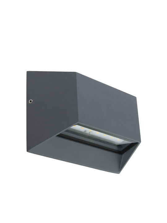 Globo Lighting Wall-Mounted Outdoor Ceiling Light LED IP54 7W with Warm White Light 14.8x10εκ.