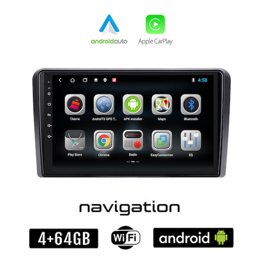 Booma Ηχοσύστημα Αυτοκινήτου Hummer H1 2007> (Bluetooth/USB/WiFi/GPS/Apple-Carplay/Android-Auto) με Οθόνη Αφής 9"