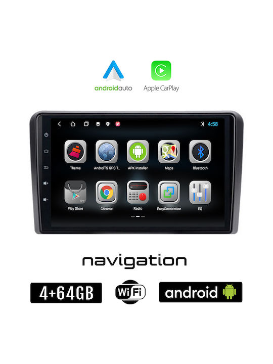 Booma Автомобилна Аудио Система (Блутут/USB/WiFi/GPS/Apple-Carplay/Android-Auto) с Тъчскрийн 10"