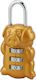 Thirard Steel Padlock Brass Combination 1pcs
