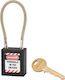Thirard Plastic Padlock with Cable with Key 38mm Black 1pcs