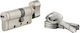 Thirard Lock Cylinder Security 70mm (30-40) with Knob and 5 Keys Silver