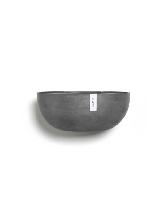 Ecopots Sofia Wall Γλάστρα Λεκάνη Πλαστική Γκρι 43x43x17.5εκ.