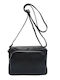 Leder Damentasche Schultertasche Schwarz