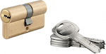 Thirard Lock Cylinder 60mm (30-30) with 5 Keys Gold