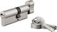 Thirard Lock Cylinder Security 70mm (30-40) with Knob and 5 Keys Silver