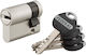 Thirard Κύλινδρος Κλειδαριάς Ασφαλείας Μισός 40mm (30-10) με 4 Κλειδιά Ασημί