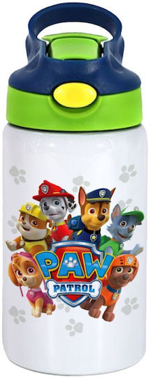 Koupakoupa Kids Water Bottle Paw Patrol Stainless Steel with Straw Green 350ml