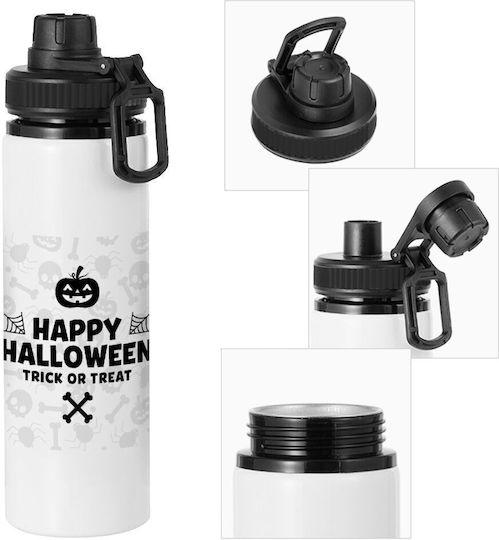 Koupakoupa Kids Water Bottle Halloween Aluminium with Screw Cap Non Spill 850ml