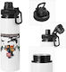 Koupakoupa Kids Aluminium Minecraft Water Bottle with Screw-On Cap Non Spill Multicolour 850ml