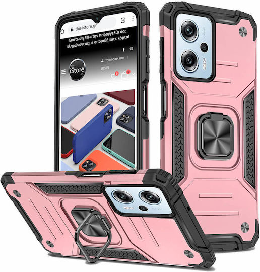Orso Armor Ringstand Back Cover Πλαστικό Ροζ Χρυσό (Redmi Note 12 Pro+)