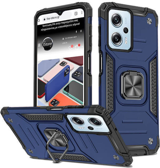Orso Armor Ringstand Back Cover Πλαστικό Μπλε (Redmi Note 12 Pro+)